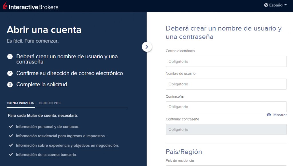3. Abriendo una Cuenta de Broker